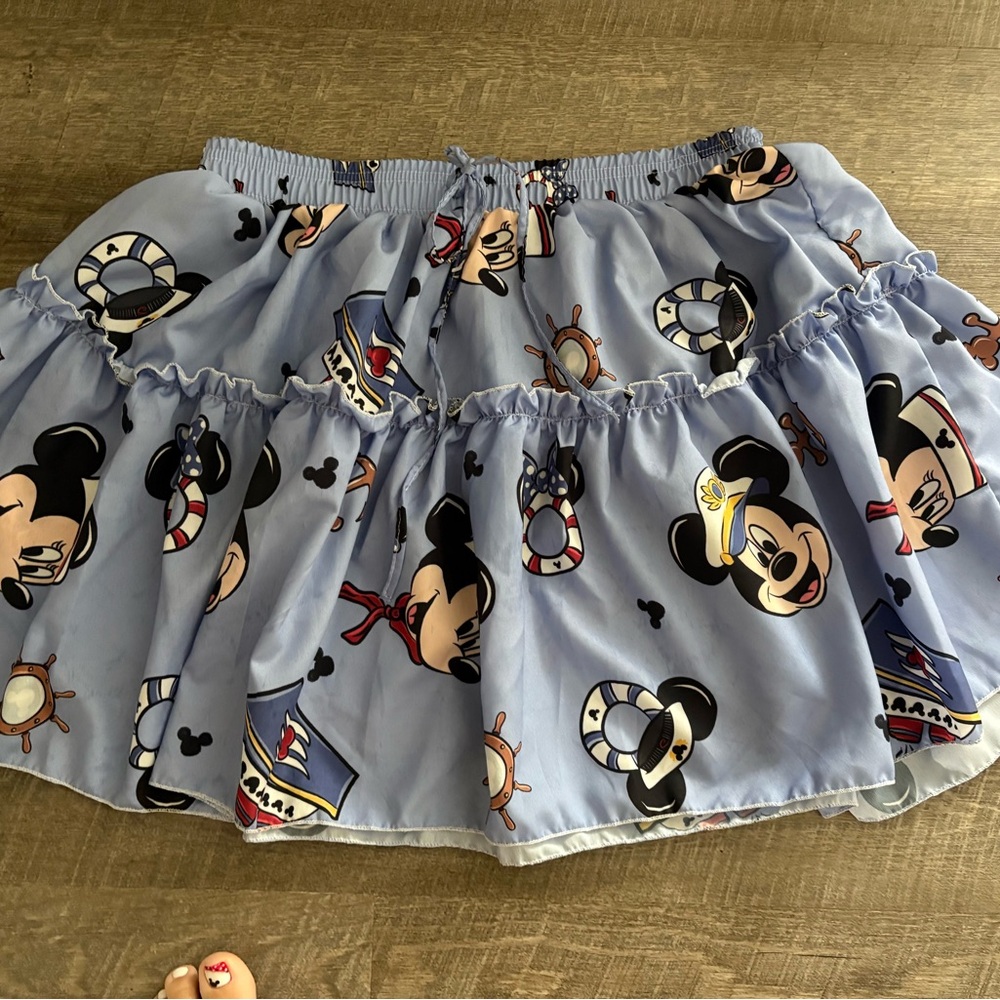 Wild Rich Kids Disney Cruise Light Blue Mickey Mouse Skirt